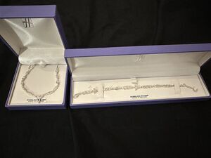 VNTG Beautiful Sterling Silver Necklace & Bracelet Matching Set-Made in Ireland